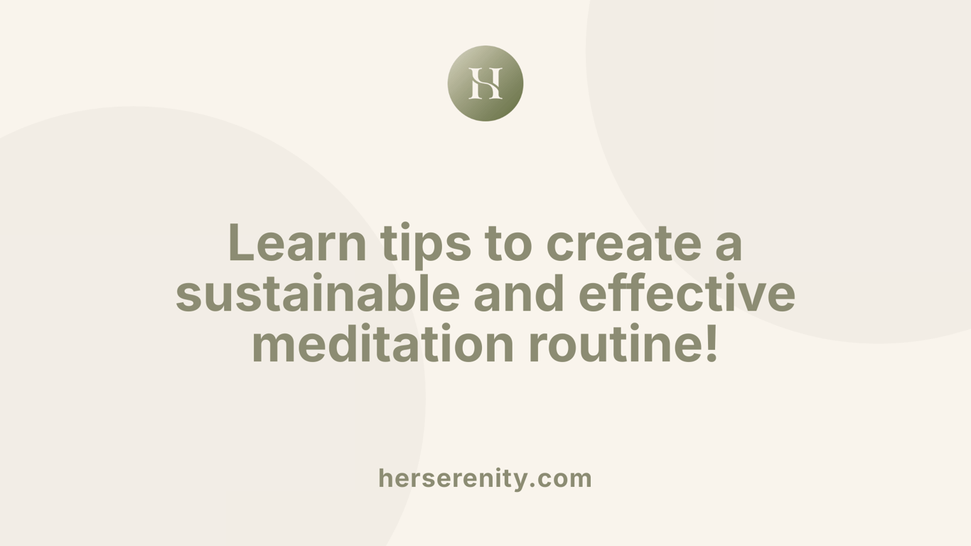 Learn tips to create a sustainable and effective meditation routine!