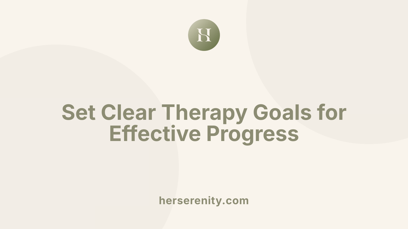 Set Clear Therapy Goals for Effective Progress