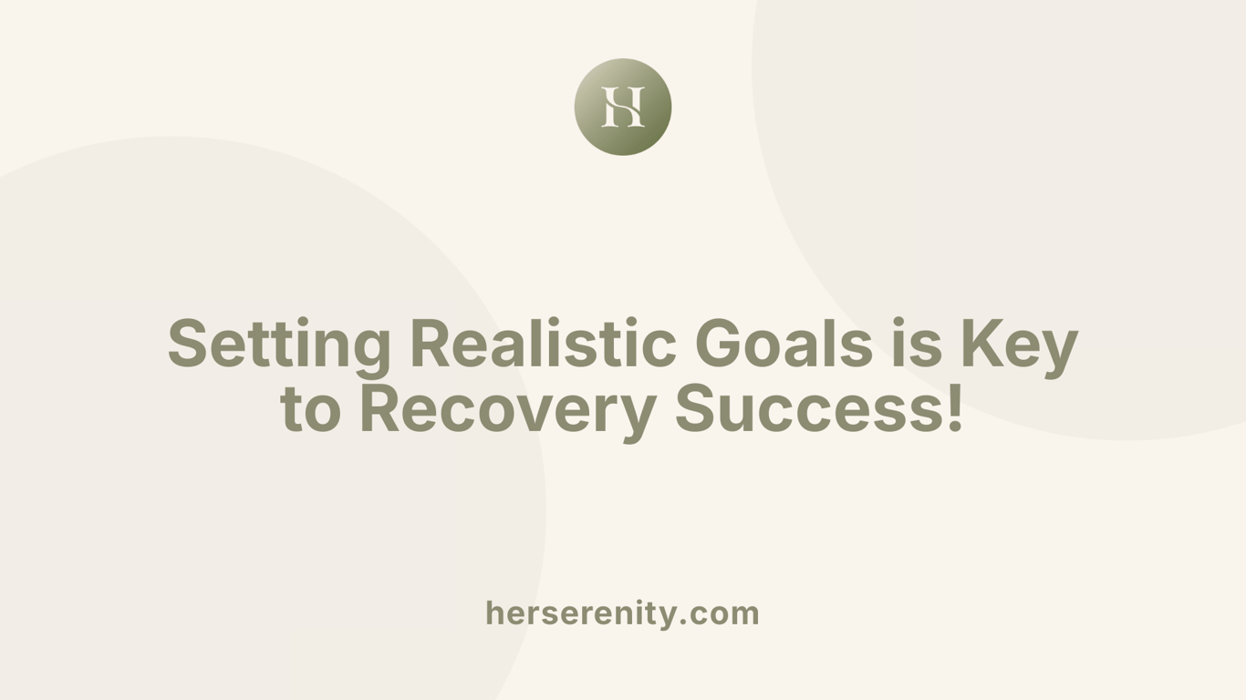 Setting Realistic Goals is Key to Recovery Success!
