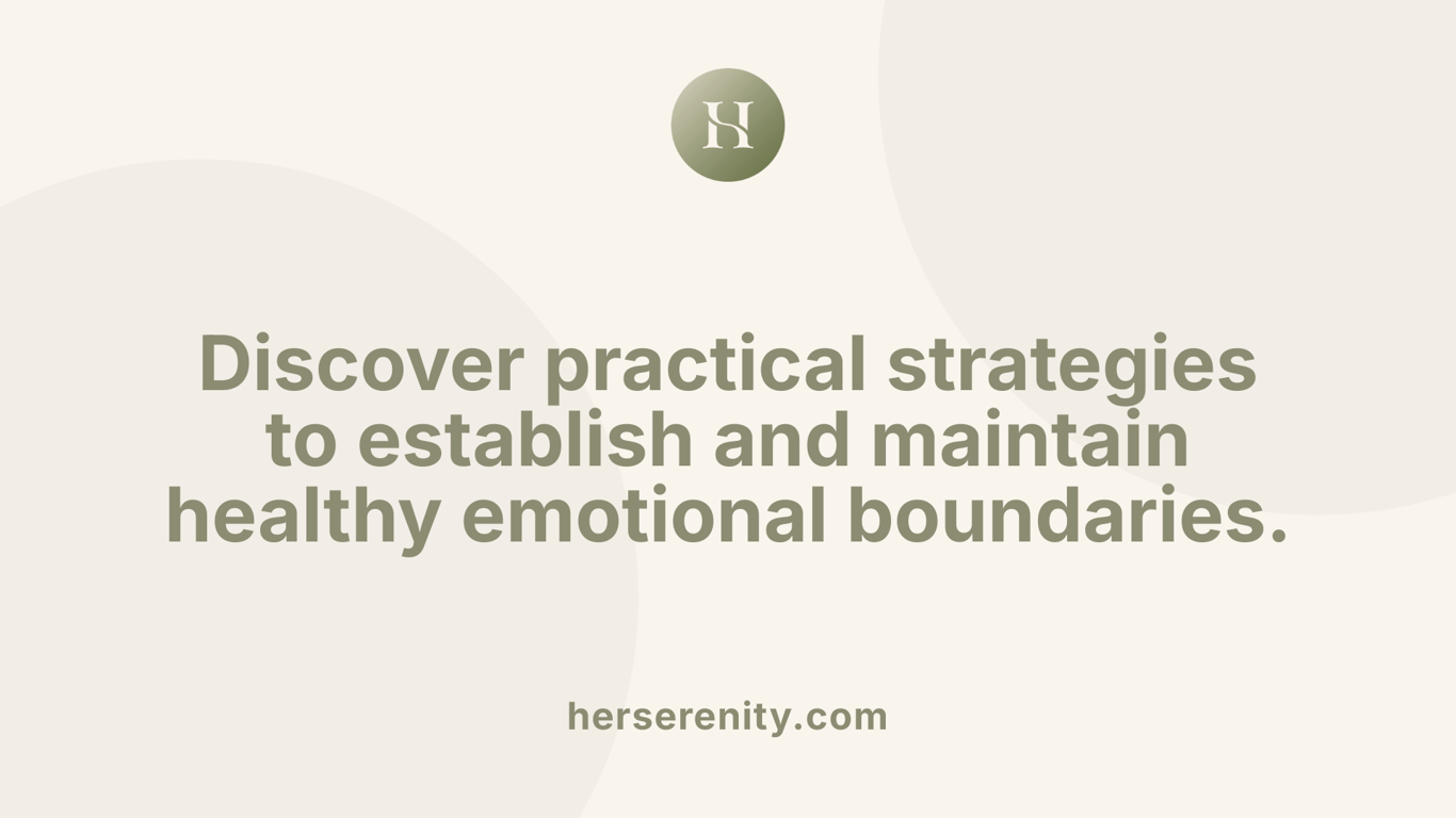 Discover practical strategies to establish and maintain healthy emotional boundaries.