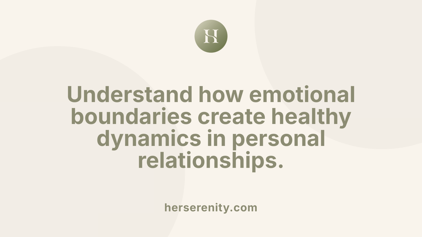 Understand how emotional boundaries create healthy dynamics in personal relationships.