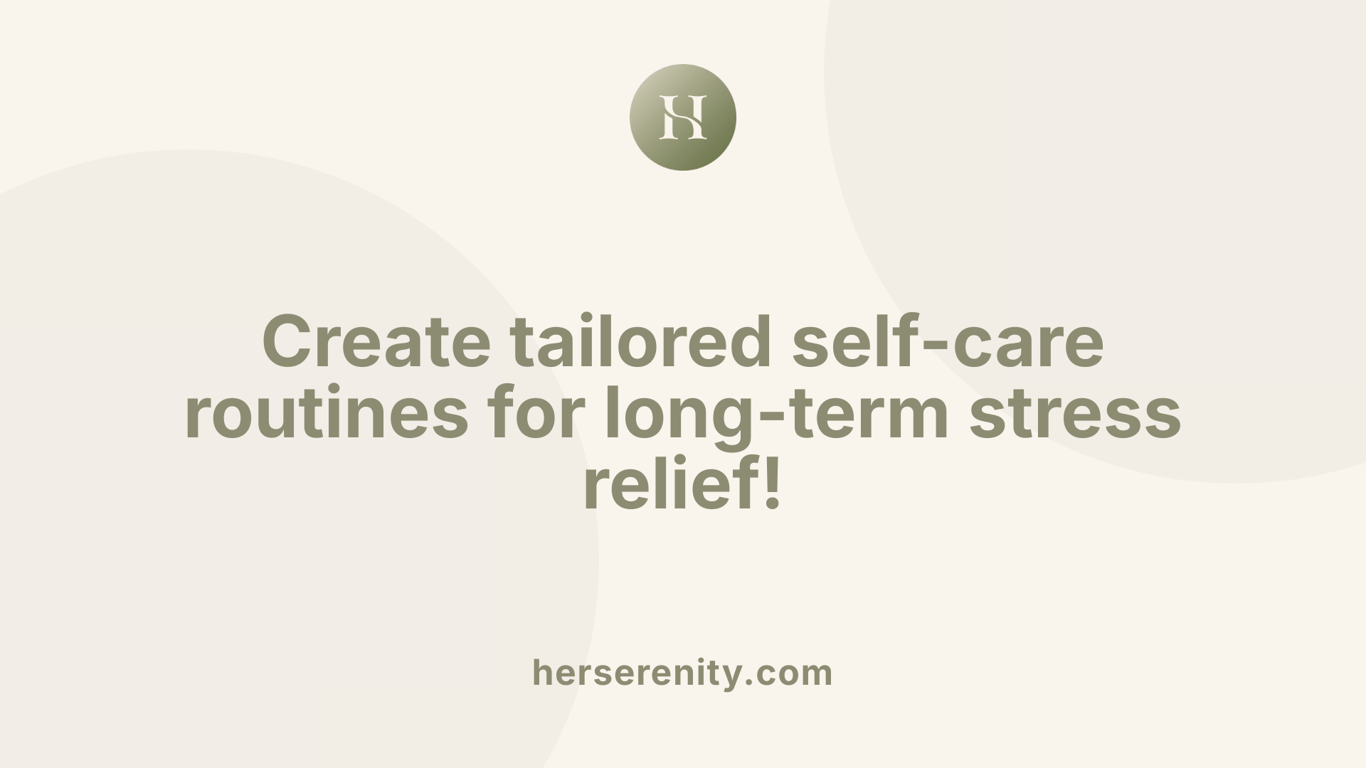 Create tailored self-care routines for long-term stress relief!