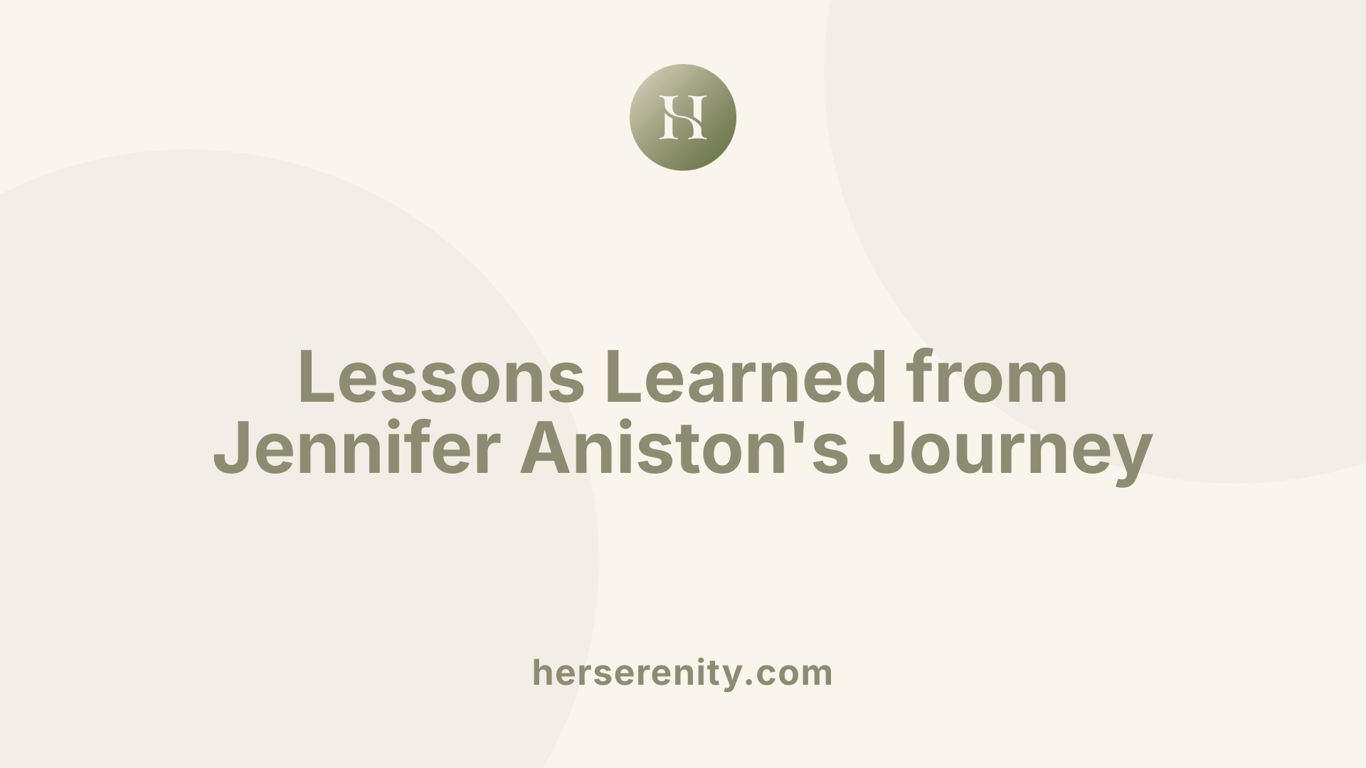 Lessons Learned from Jennifer Aniston's Journey