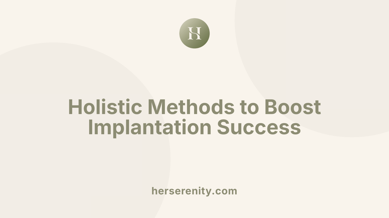 Holistic Methods to Boost Implantation Success