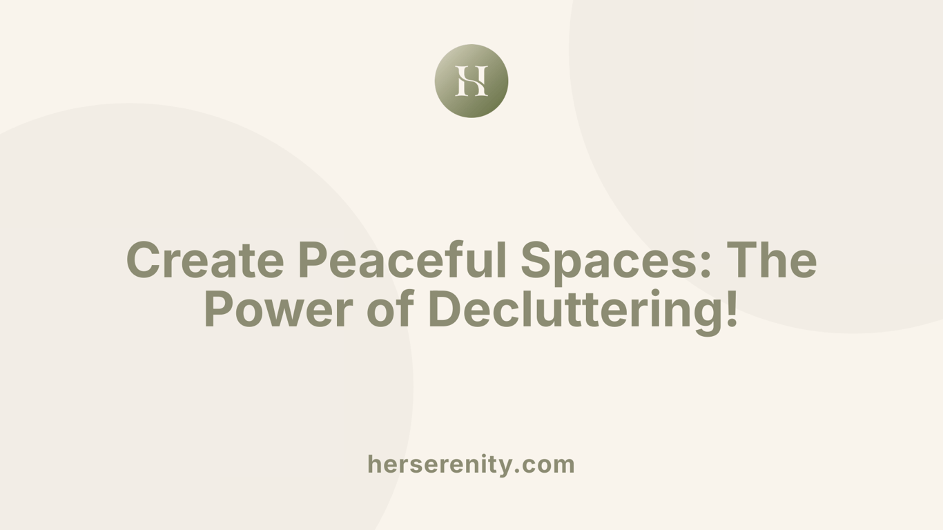 Create Peaceful Spaces: The Power of Decluttering!