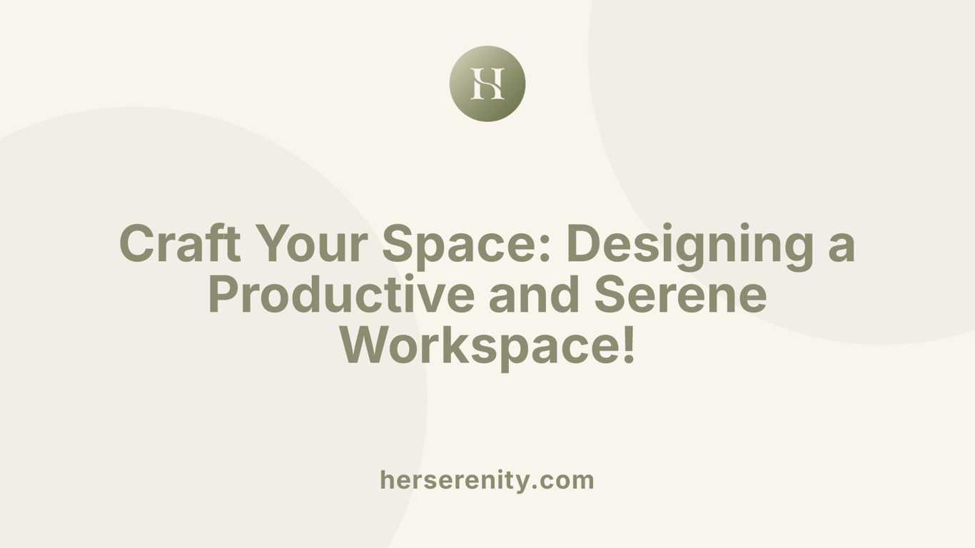 Craft Your Space: Designing a Productive and Serene Workspace!