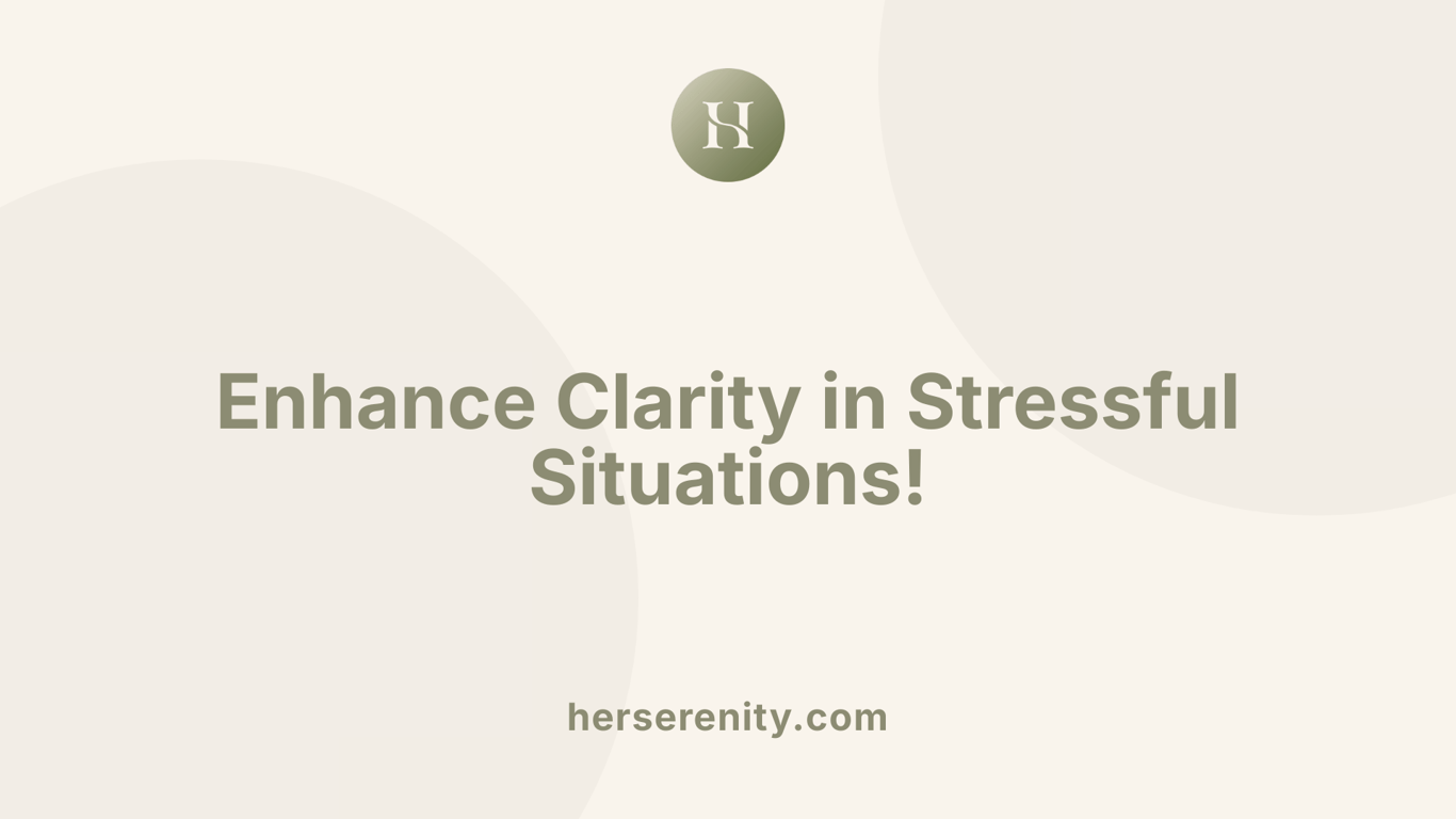 Enhance Clarity in Stressful Situations!