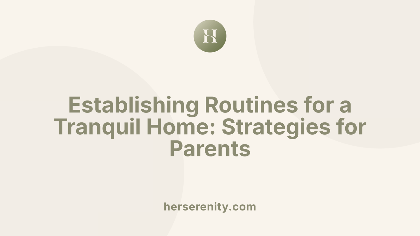 Establishing Routines for a Tranquil Home: Strategies for Parents