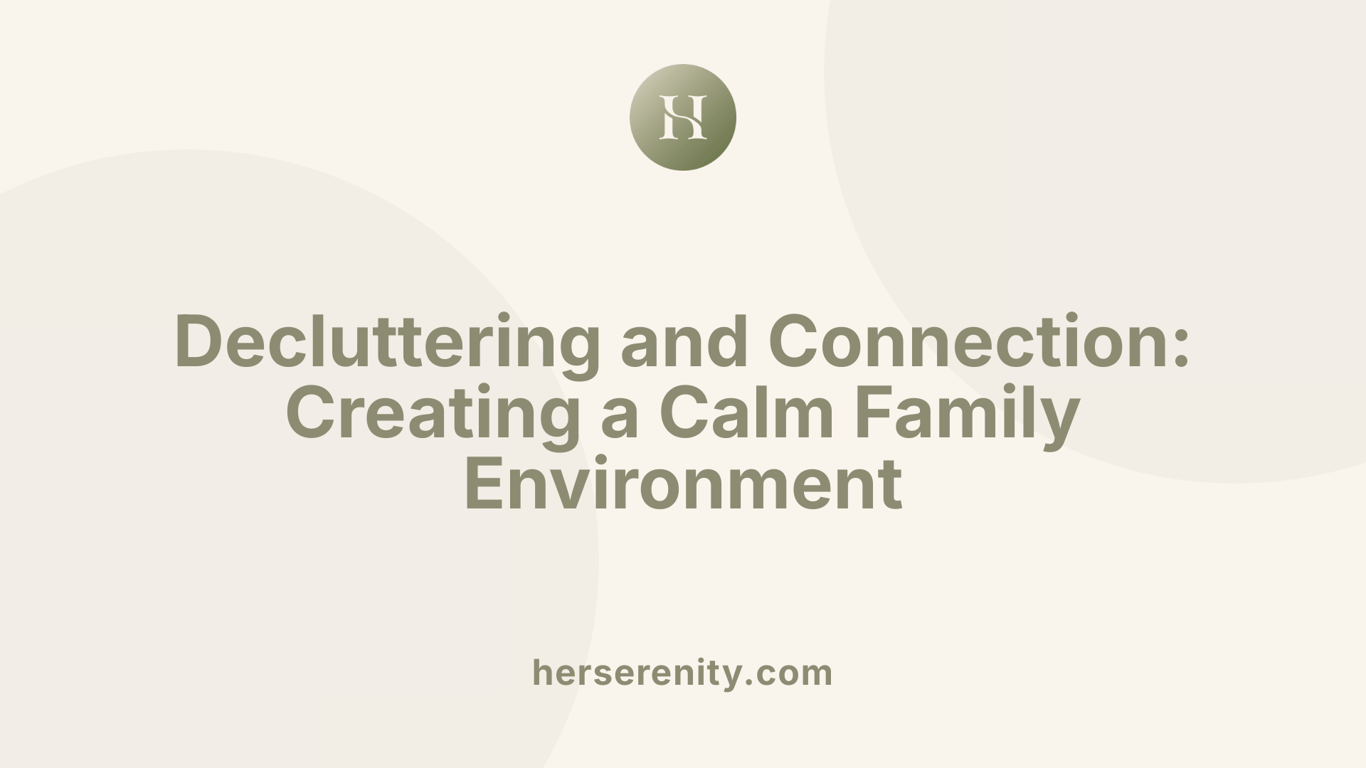Decluttering and Connection: Creating a Calm Family Environment
