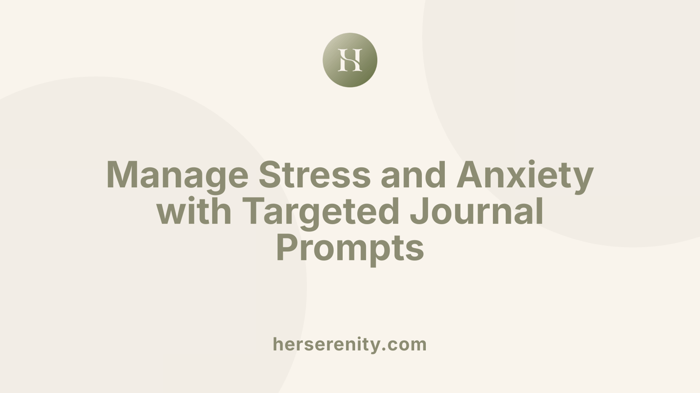 Manage Stress and Anxiety with Targeted Journal Prompts