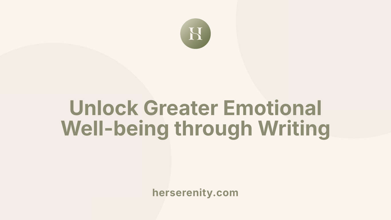 Unlock Greater Emotional Well-being through Writing
