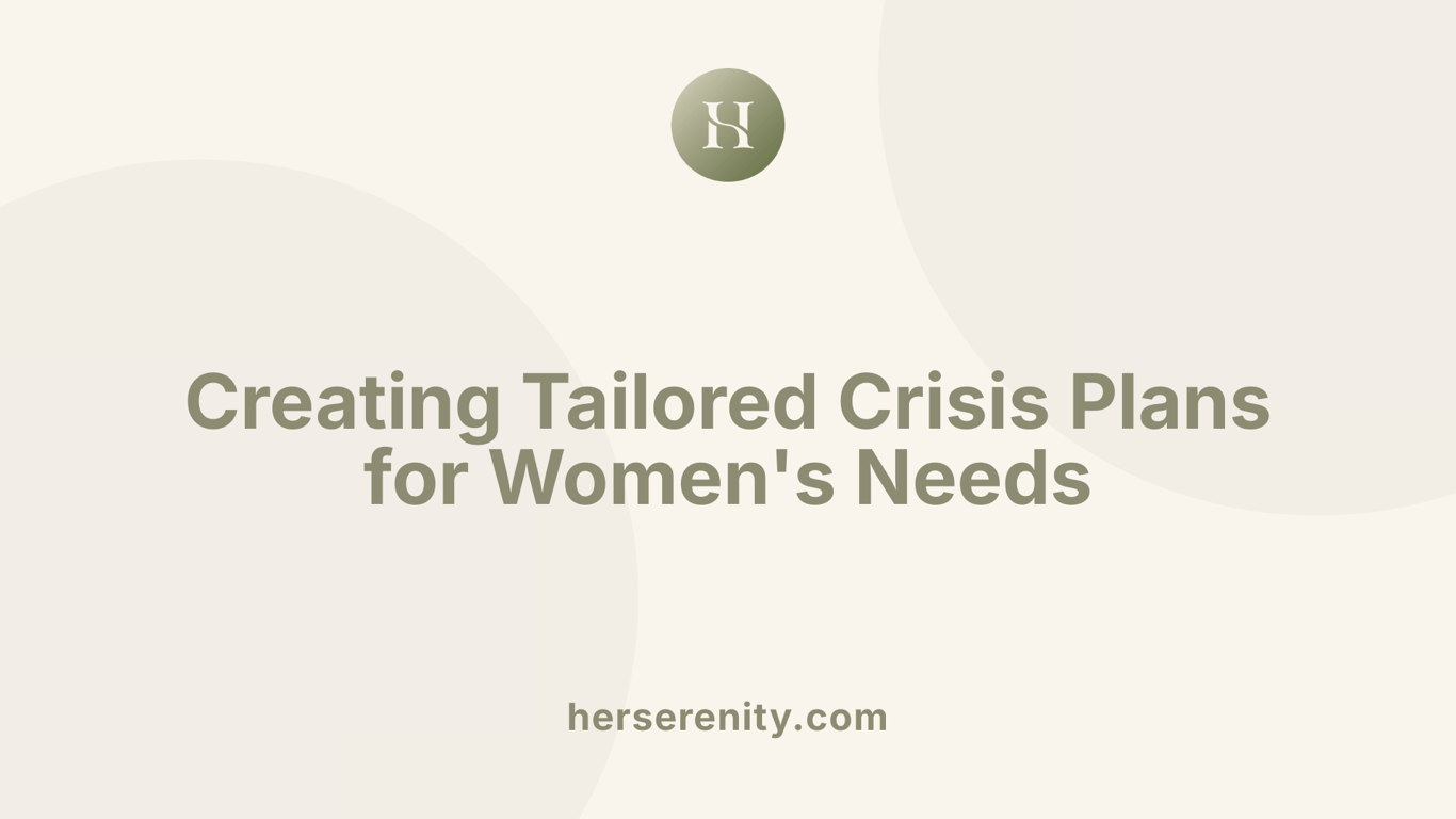 Creating Tailored Crisis Plans for Women's Needs