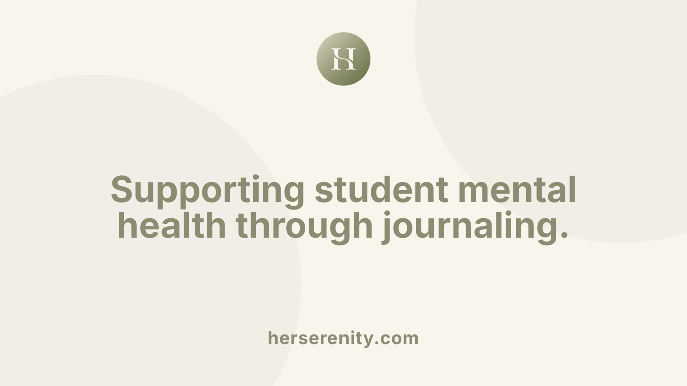Supporting student mental health through journaling.