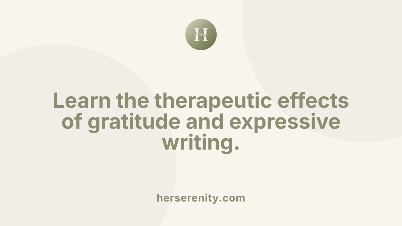 Learn the therapeutic effects of gratitude and expressive writing.