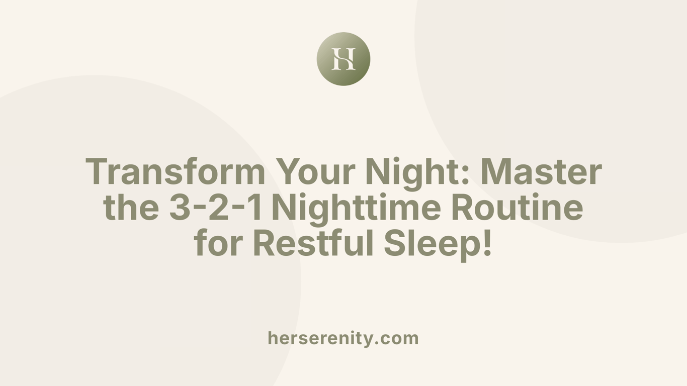 Transform Your Night: Master the 3-2-1 Nighttime Routine for Restful Sleep!