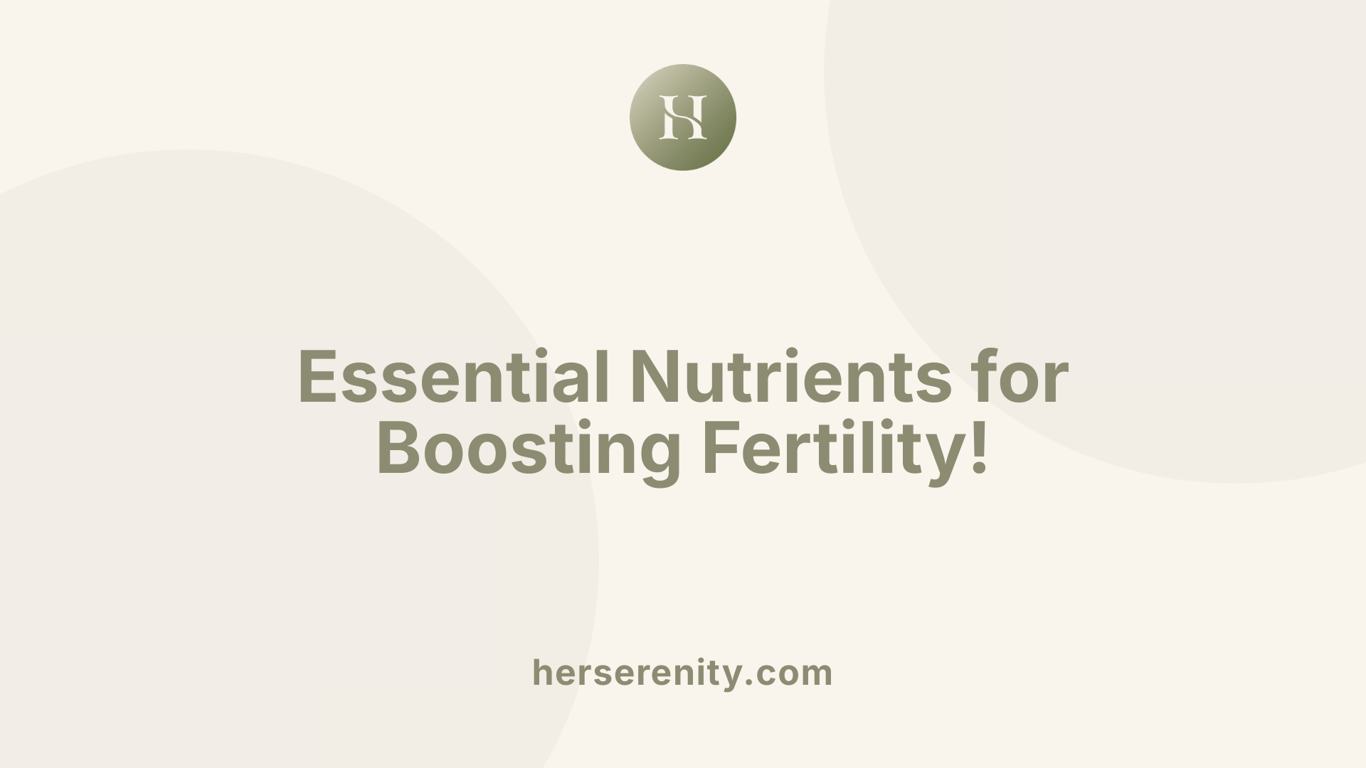 Essential Nutrients for Boosting Fertility!