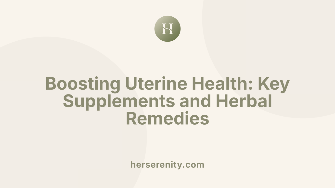 Boosting Uterine Health: Key Supplements and Herbal Remedies