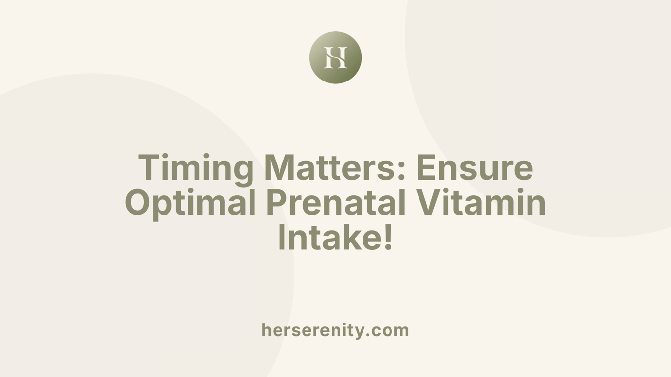 Timing Matters: Ensure Optimal Prenatal Vitamin Intake!