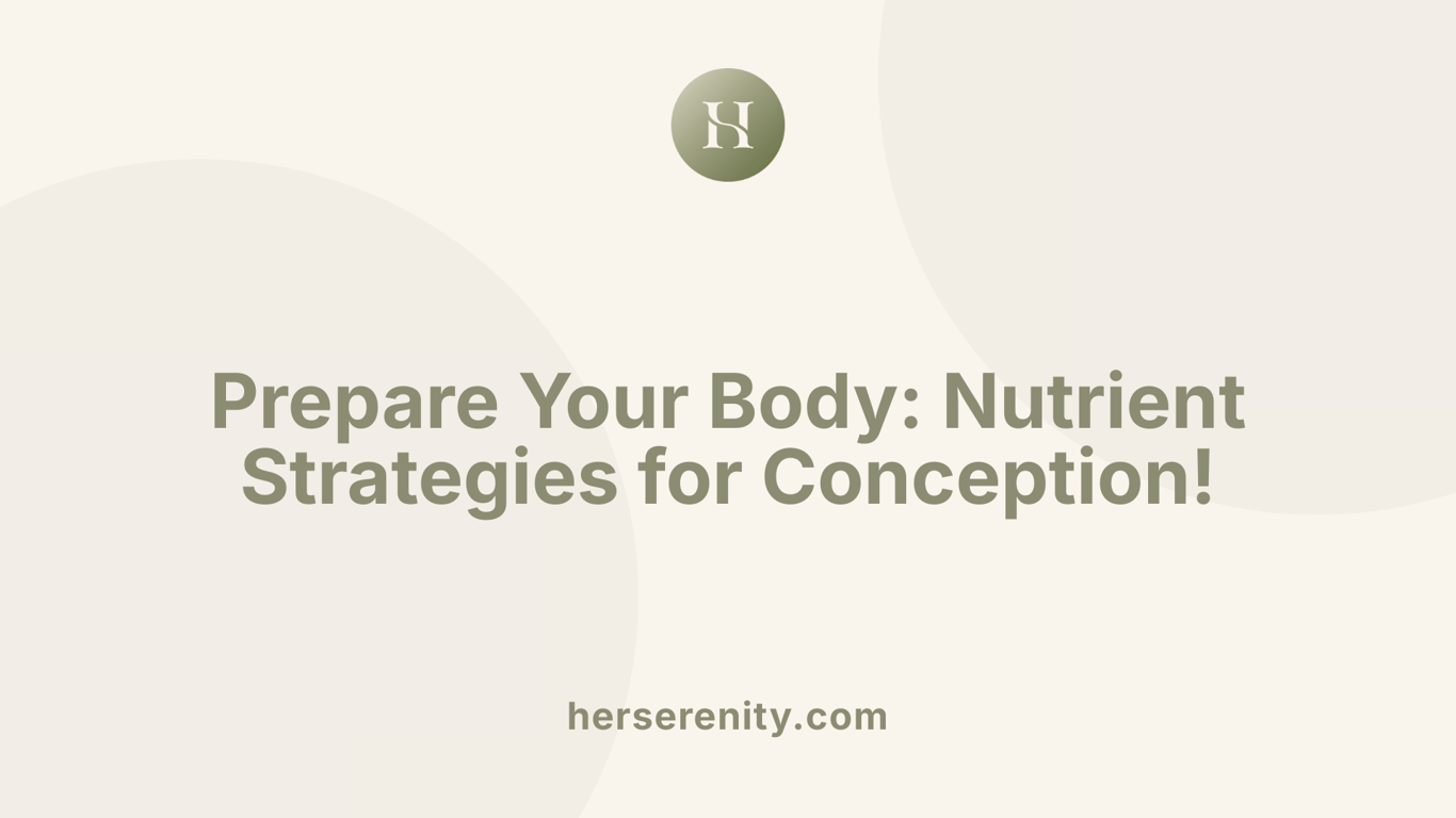 Prepare Your Body: Nutrient Strategies for Conception!