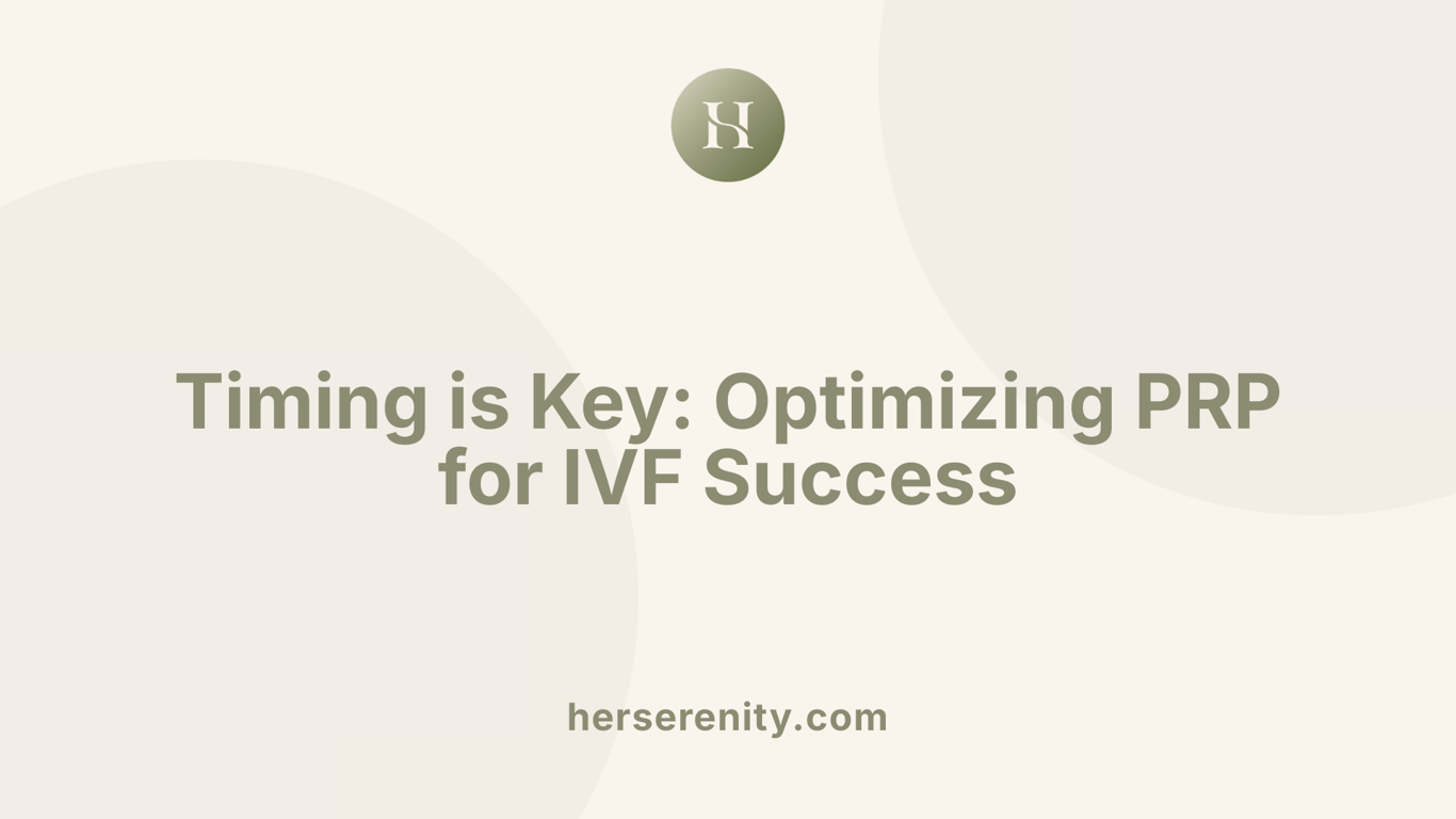 Timing is Key: Optimizing PRP for IVF Success