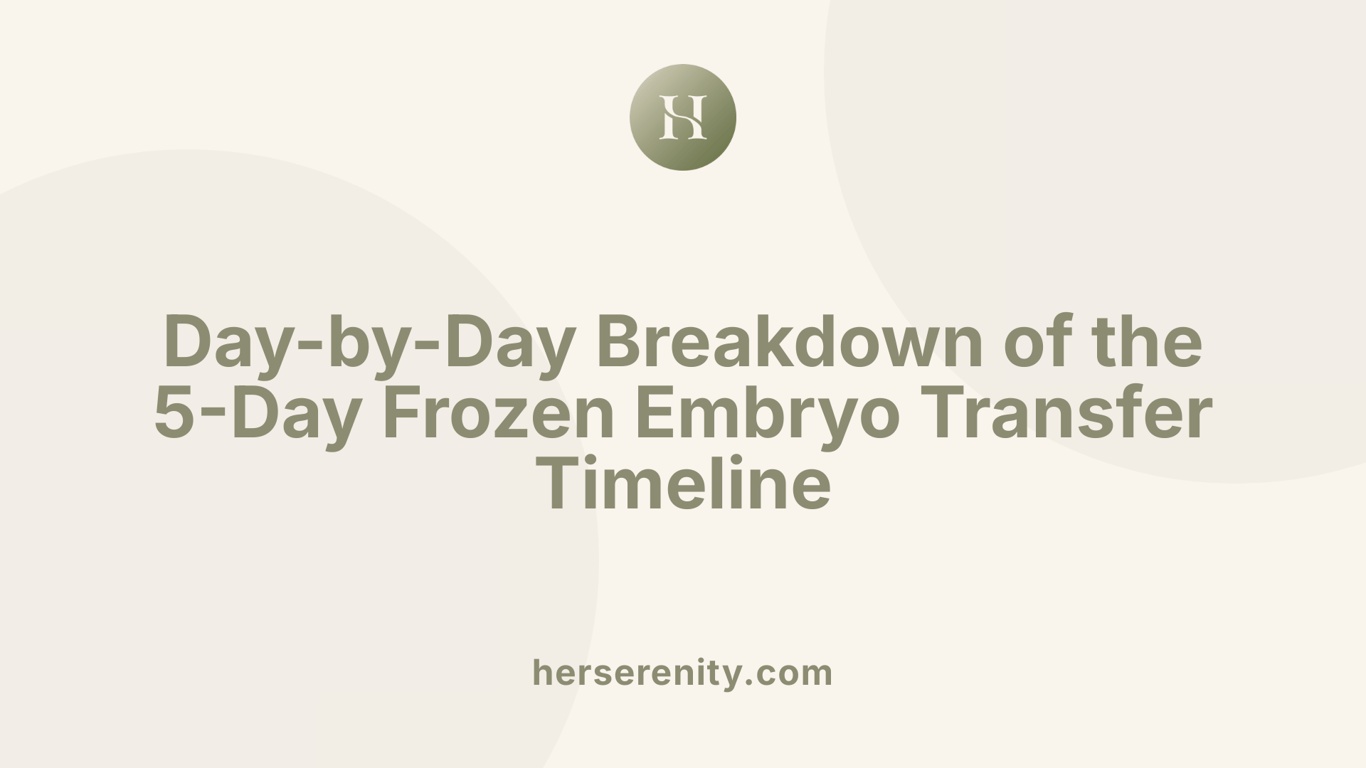 Day-by-Day Breakdown of the 5-Day Frozen Embryo Transfer Timeline
