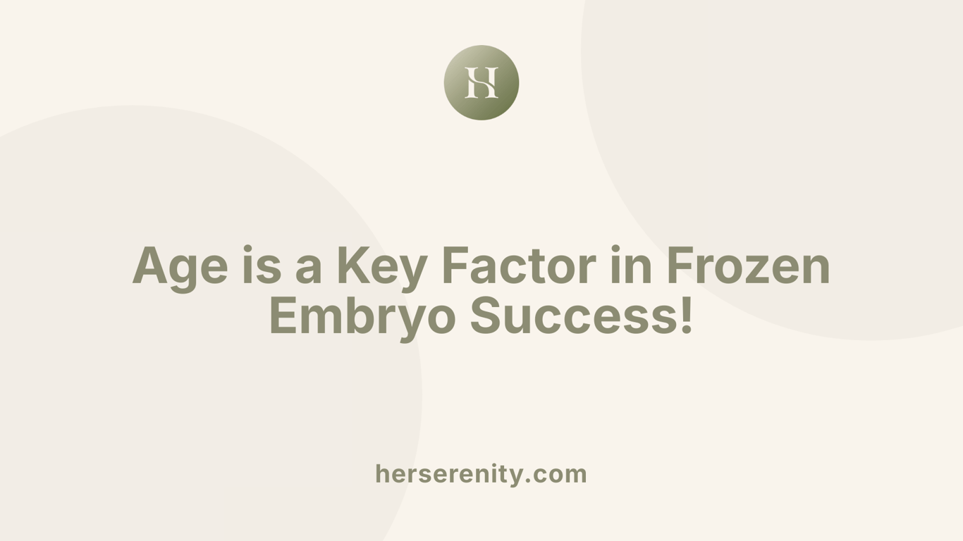 Age is a Key Factor in Frozen Embryo Success!