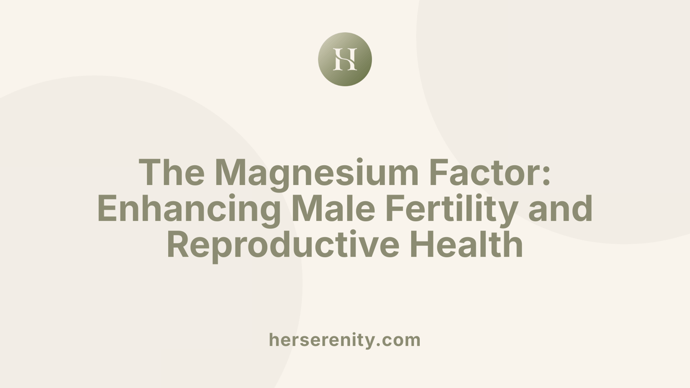 The Magnesium Factor: Enhancing Male Fertility and Reproductive Health