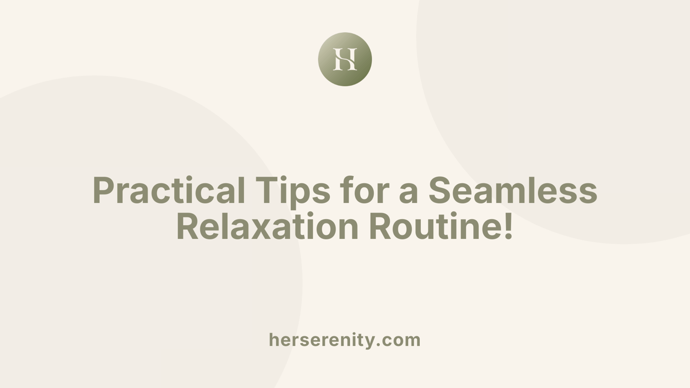 Practical Tips for a Seamless Relaxation Routine!