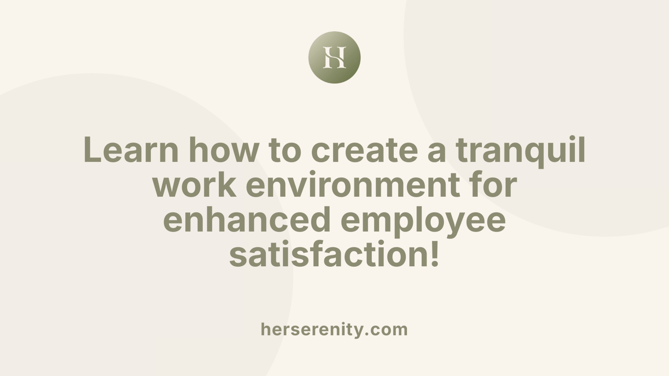 Learn how to create a tranquil work environment for enhanced employee satisfaction!
