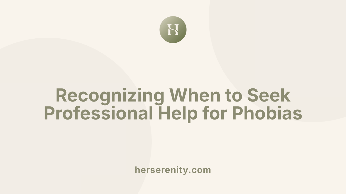 Recognizing When to Seek Professional Help for Phobias
