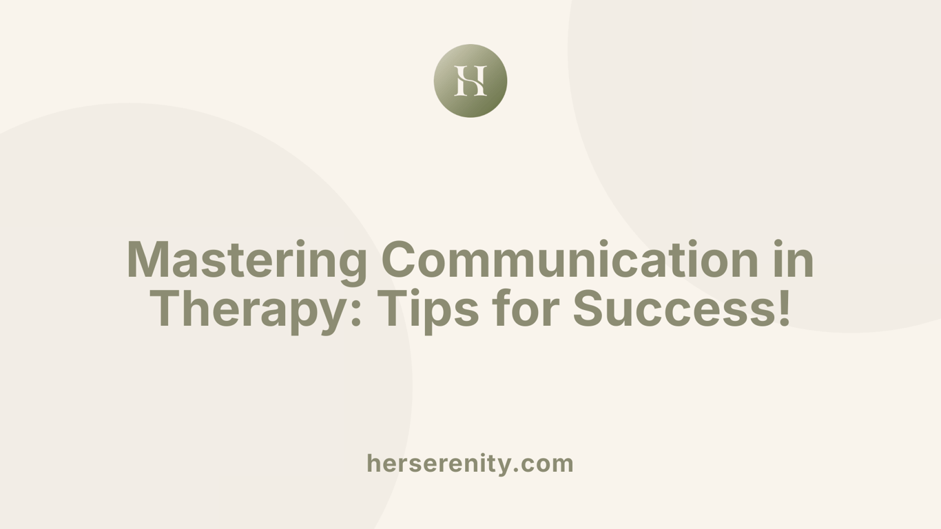 Mastering Communication in Therapy: Tips for Success!