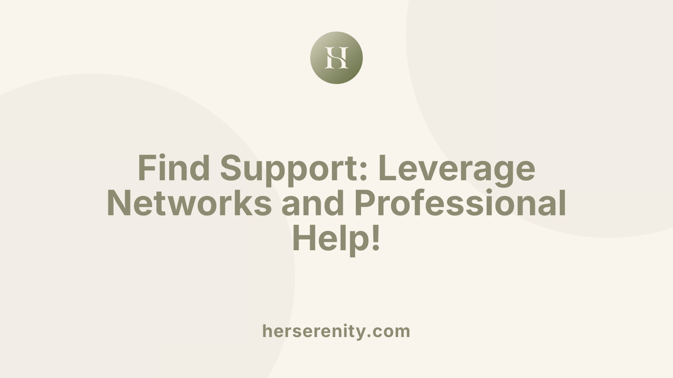 Find Support: Leverage Networks and Professional Help!