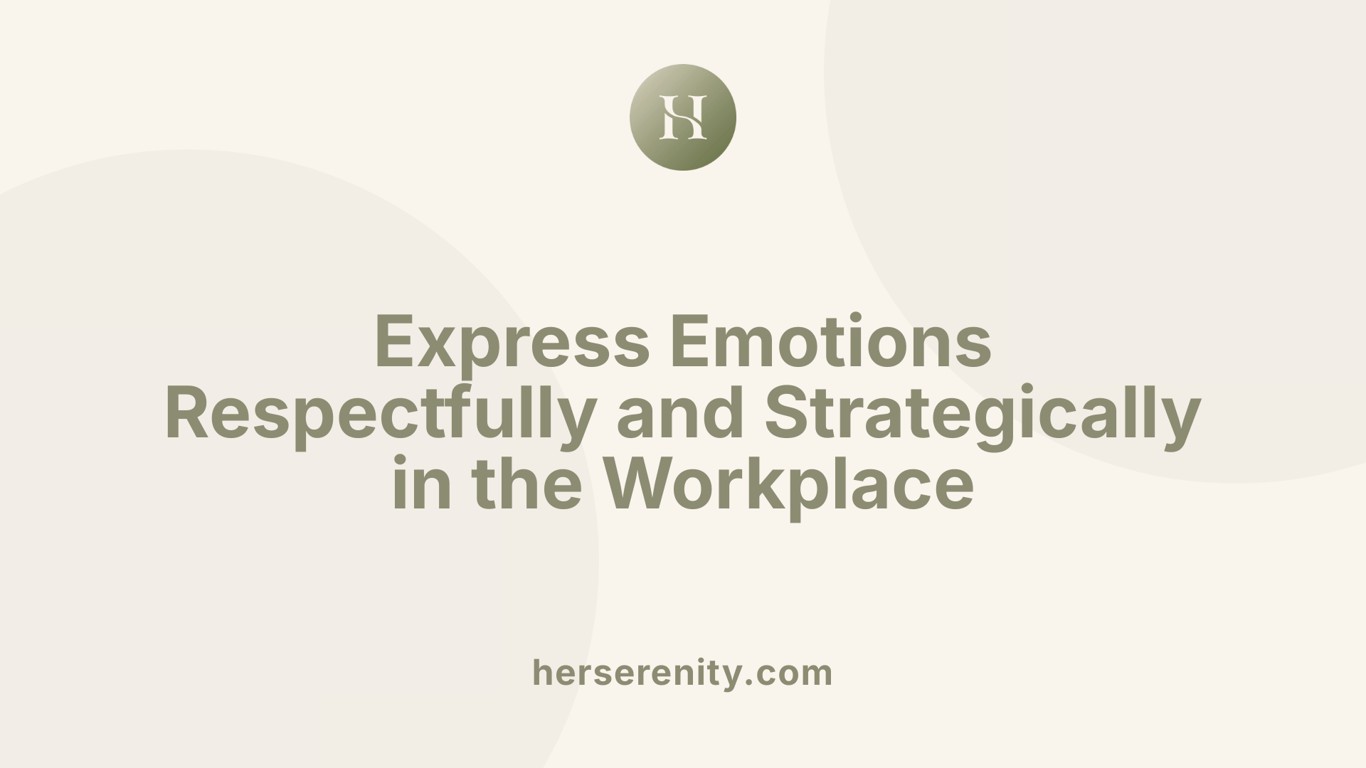 Express Emotions Respectfully and Strategically in the Workplace