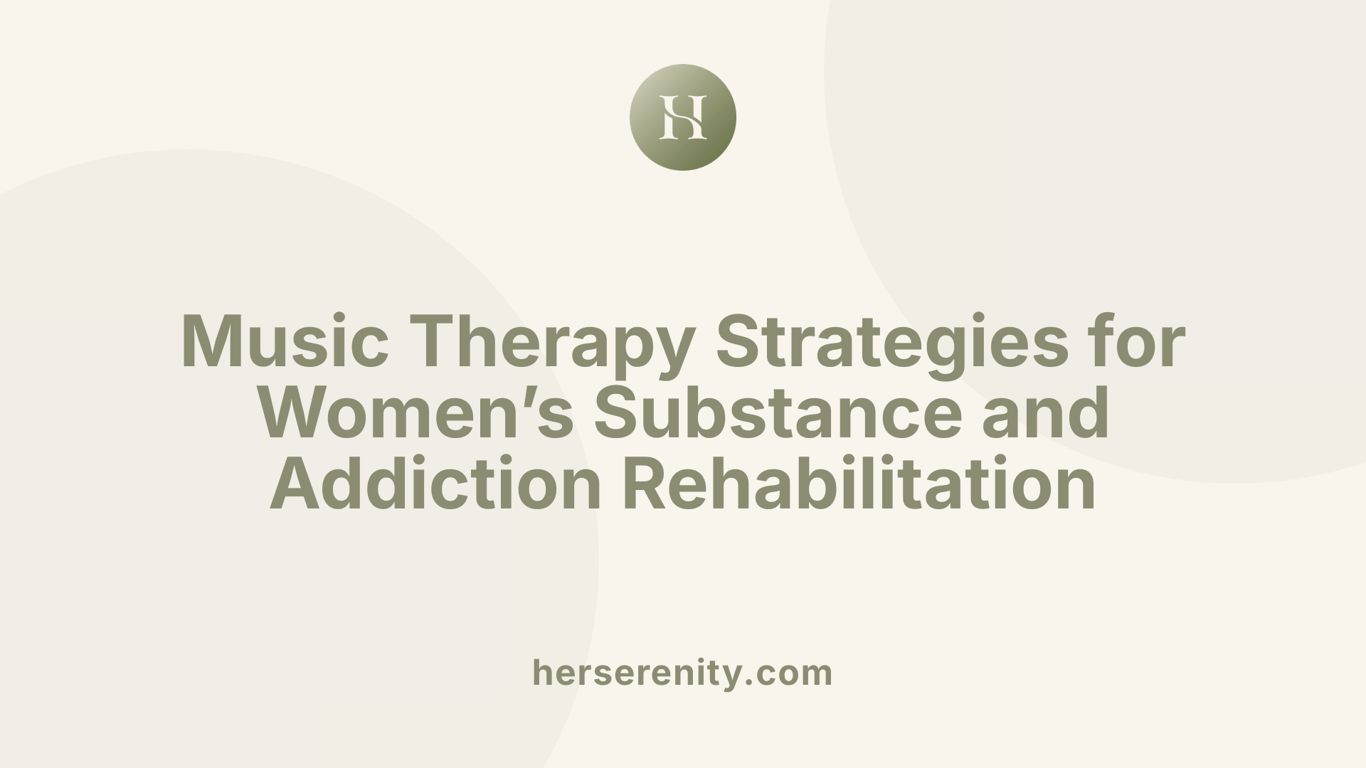 Music Therapy Strategies for Women’s Substance and Addiction Rehabilitation