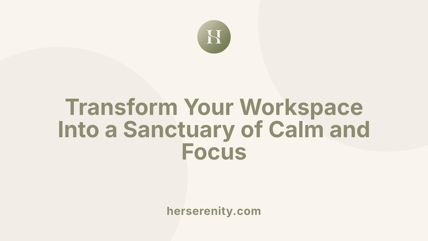 Transform Your Workspace Into a Sanctuary of Calm and Focus