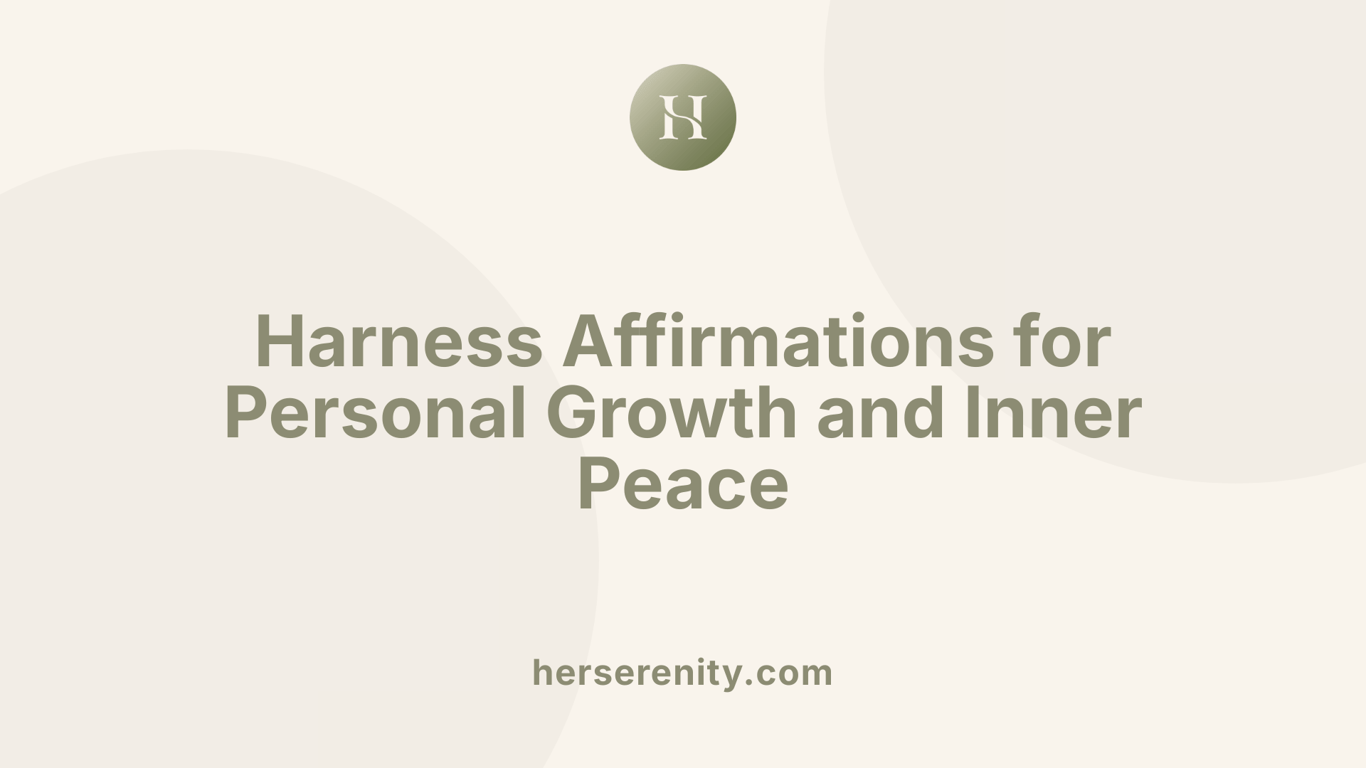Harness Affirmations for Personal Growth and Inner Peace