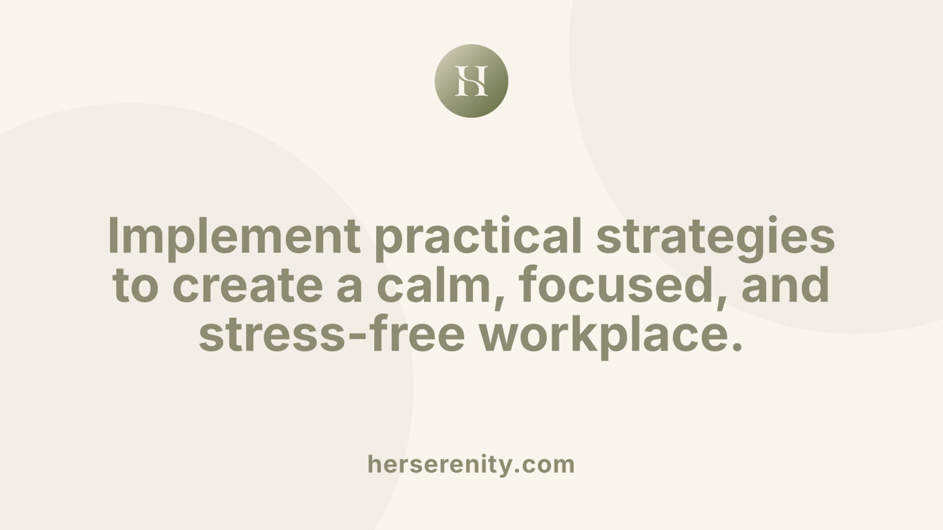 Implement practical strategies to create a calm, focused, and stress-free workplace.