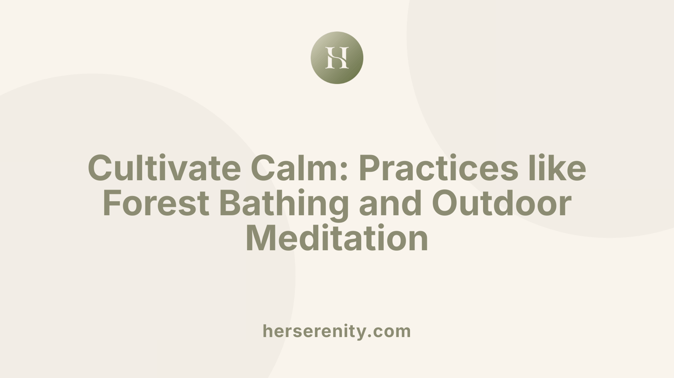Cultivate Calm: Practices like Forest Bathing and Outdoor Meditation