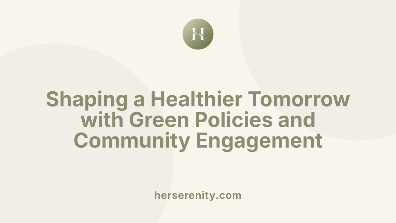 Shaping a Healthier Tomorrow with Green Policies and Community Engagement
