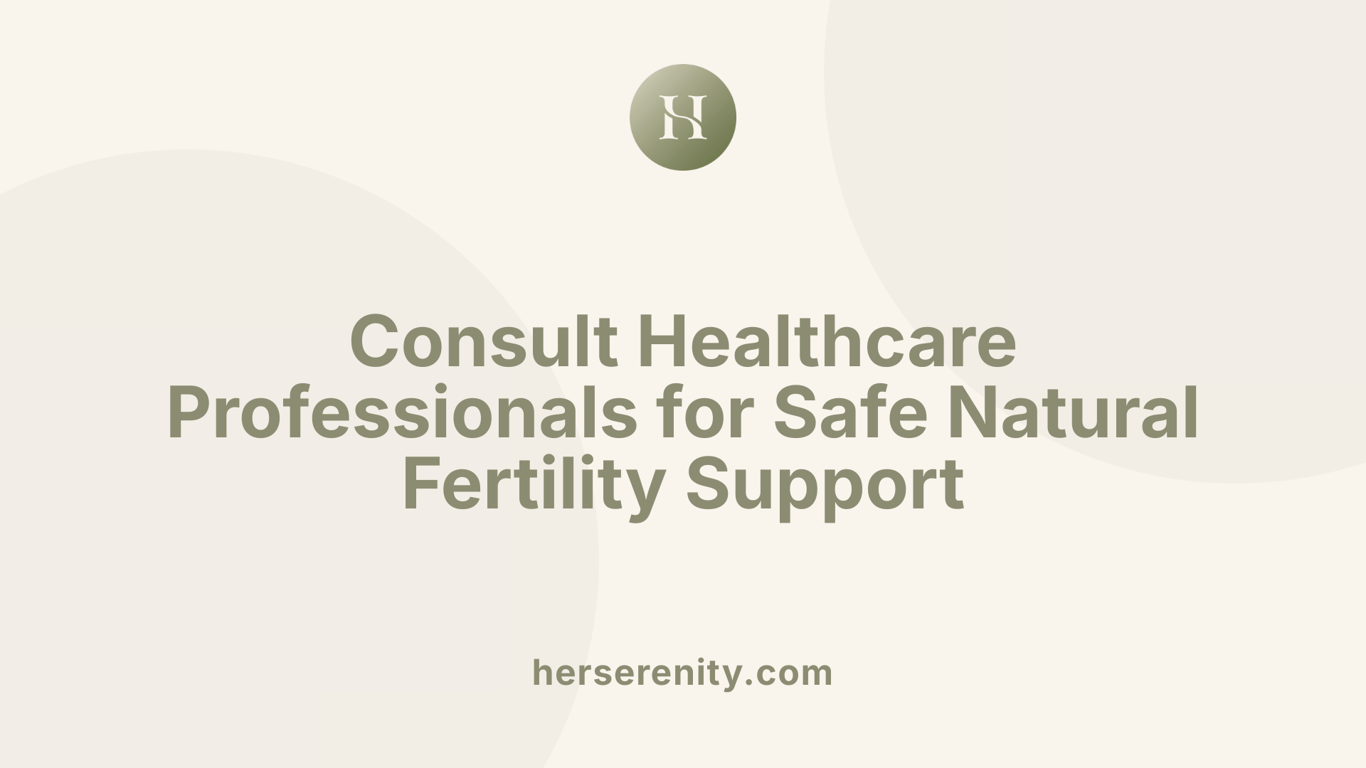 Consult Healthcare Professionals for Safe Natural Fertility Support