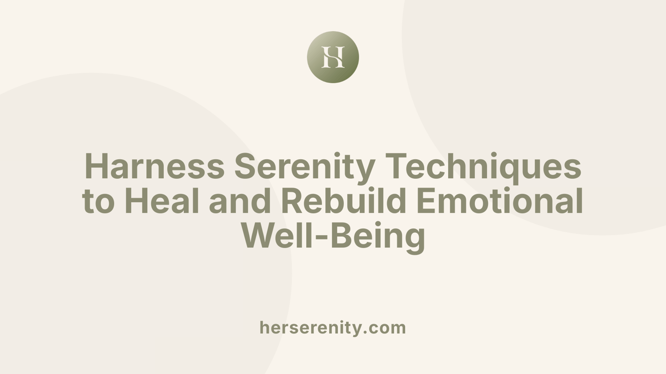 Harness Serenity Techniques to Heal and Rebuild Emotional Well-Being