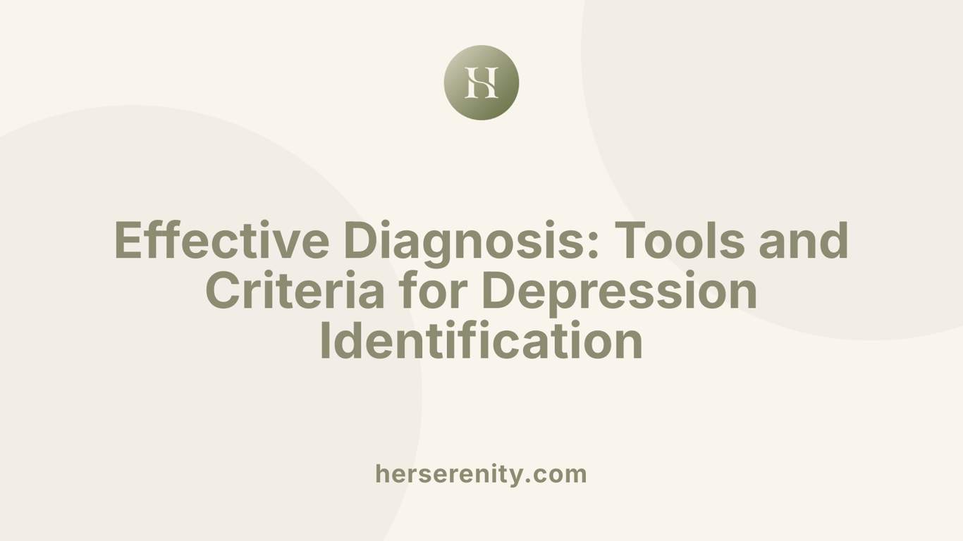 Effective Diagnosis: Tools and Criteria for Depression Identification