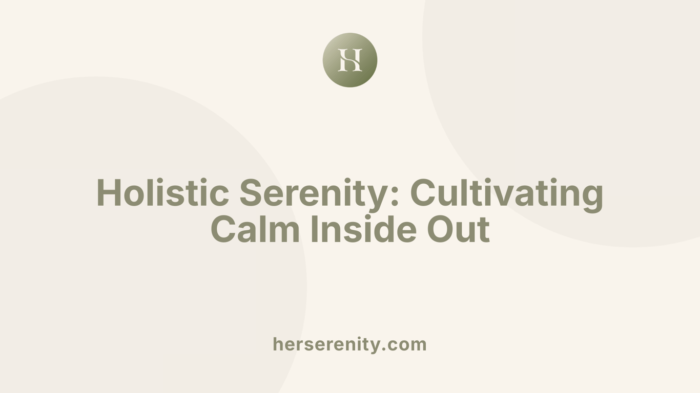 Holistic Serenity: Cultivating Calm Inside Out