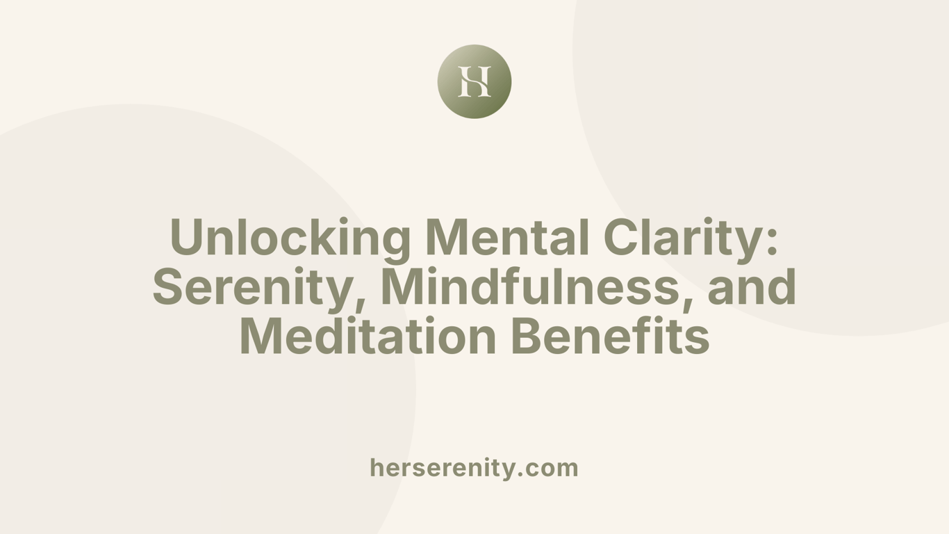 Unlocking Mental Clarity: Serenity, Mindfulness, and Meditation Benefits