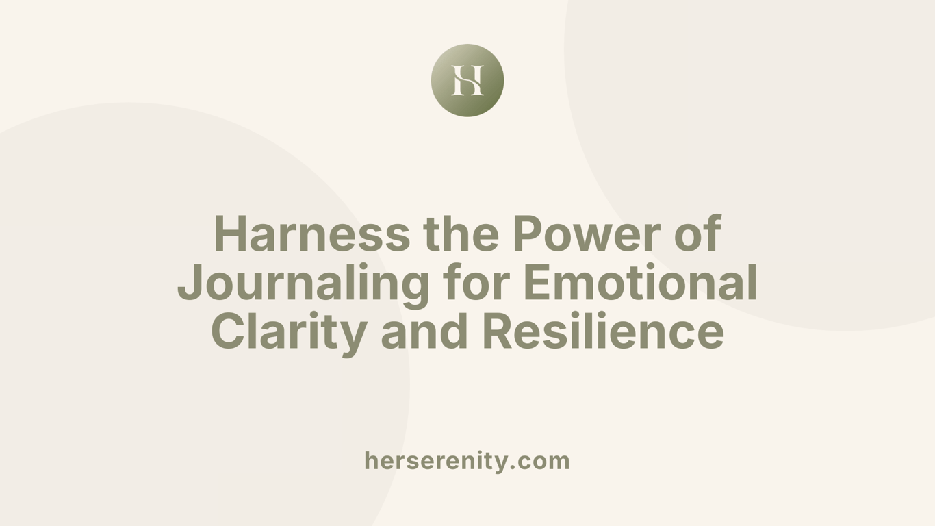 Harness the Power of Journaling for Emotional Clarity and Resilience