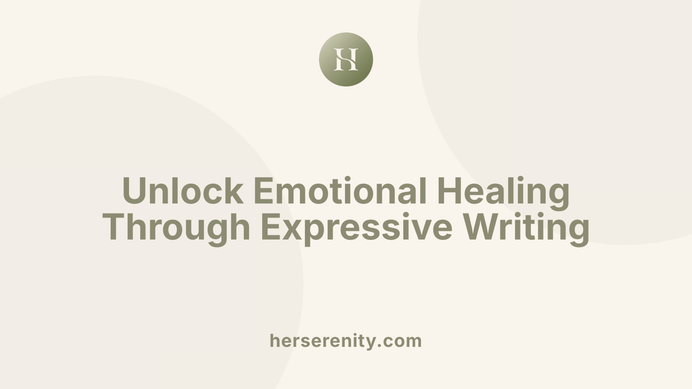Unlock Emotional Healing Through Expressive Writing