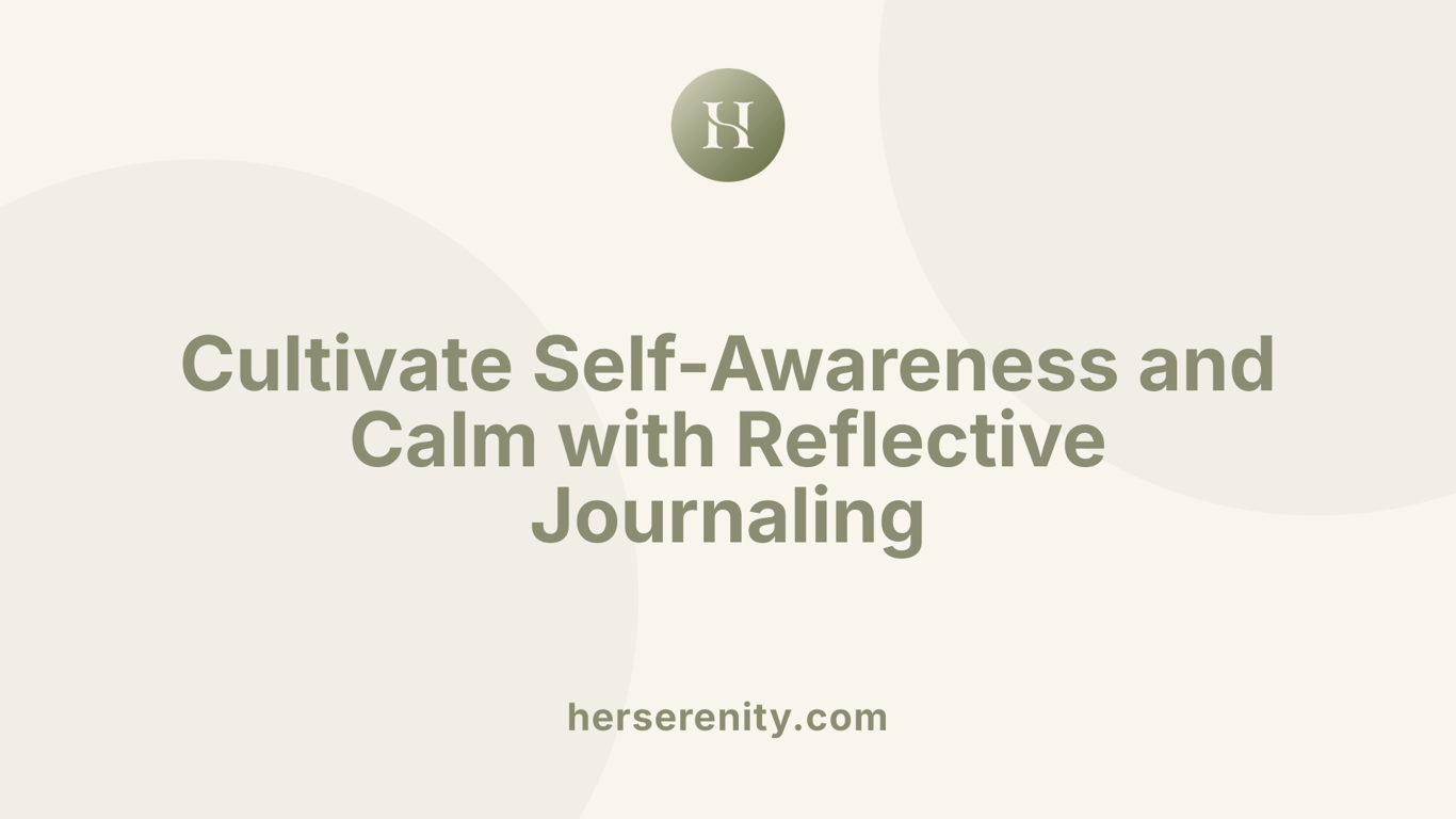 Cultivate Self-Awareness and Calm with Reflective Journaling