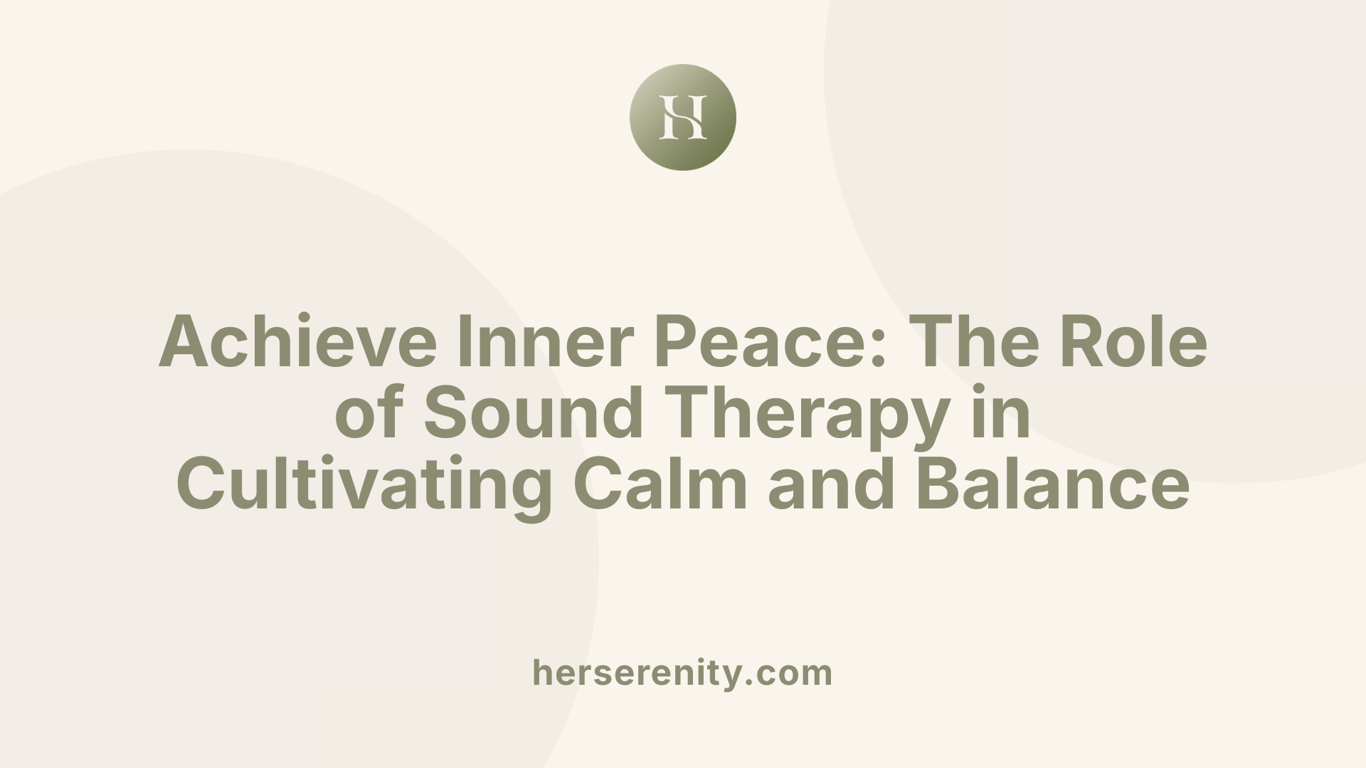Achieve Inner Peace: The Role of Sound Therapy in Cultivating Calm and Balance