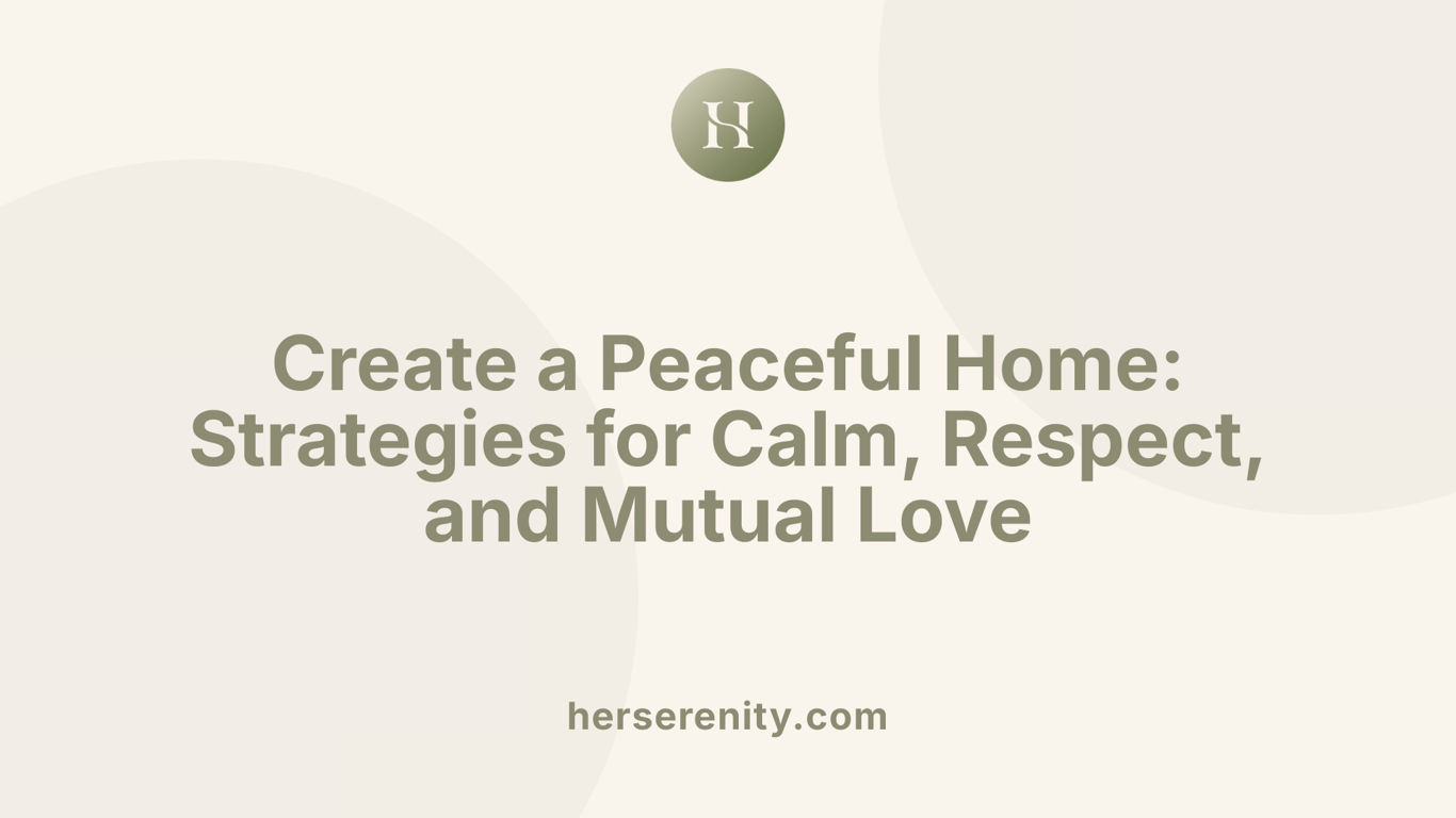 Create a Peaceful Home: Strategies for Calm, Respect, and Mutual Love