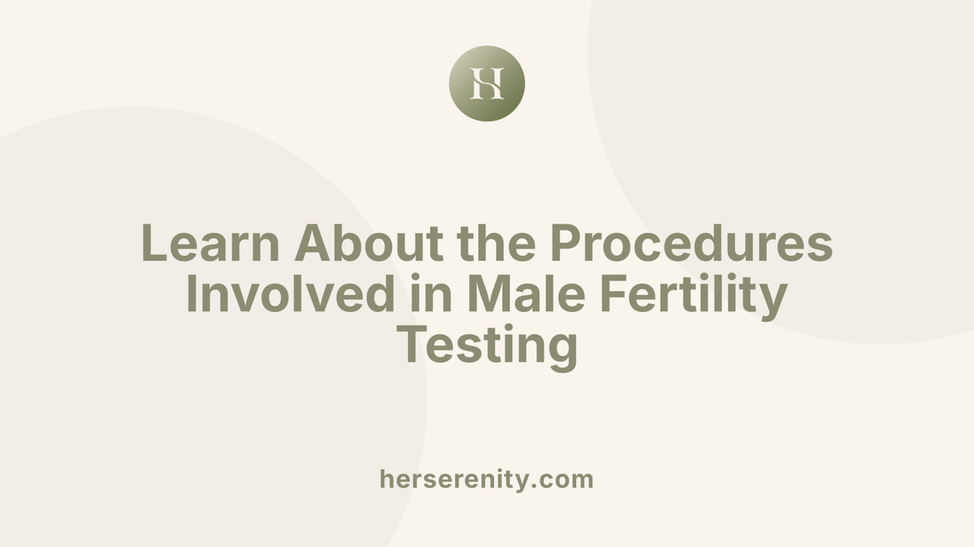 Learn About the Procedures Involved in Male Fertility Testing